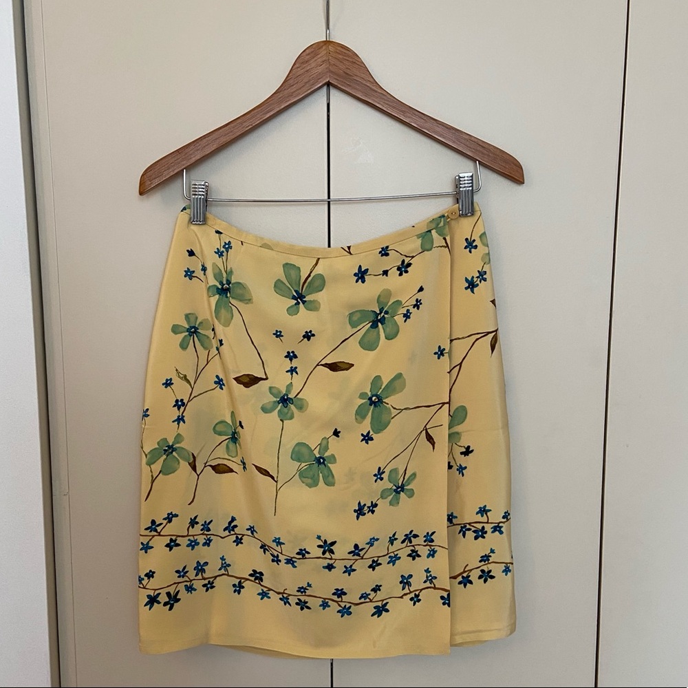 Ann Taylor Silk Wrap Skirt 🌼